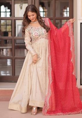 Pink Beads Work Cosmos Kurta Set