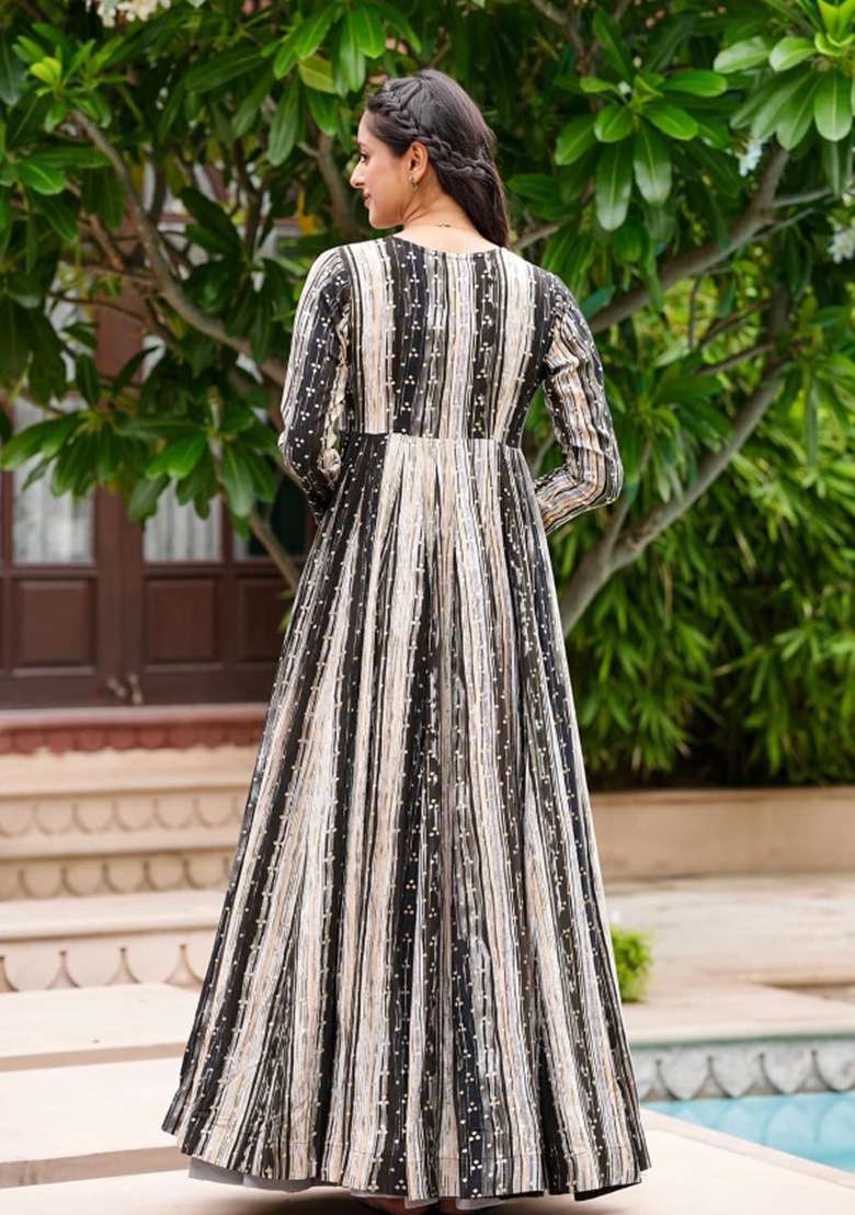 Grey Printed Georgette Palazzo Set - Indya