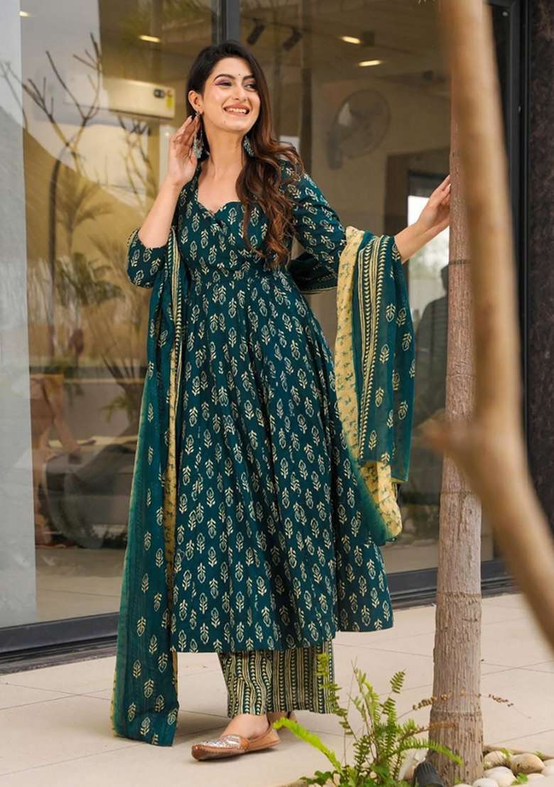 Rama Printed Muslin Kurta Set - Indya