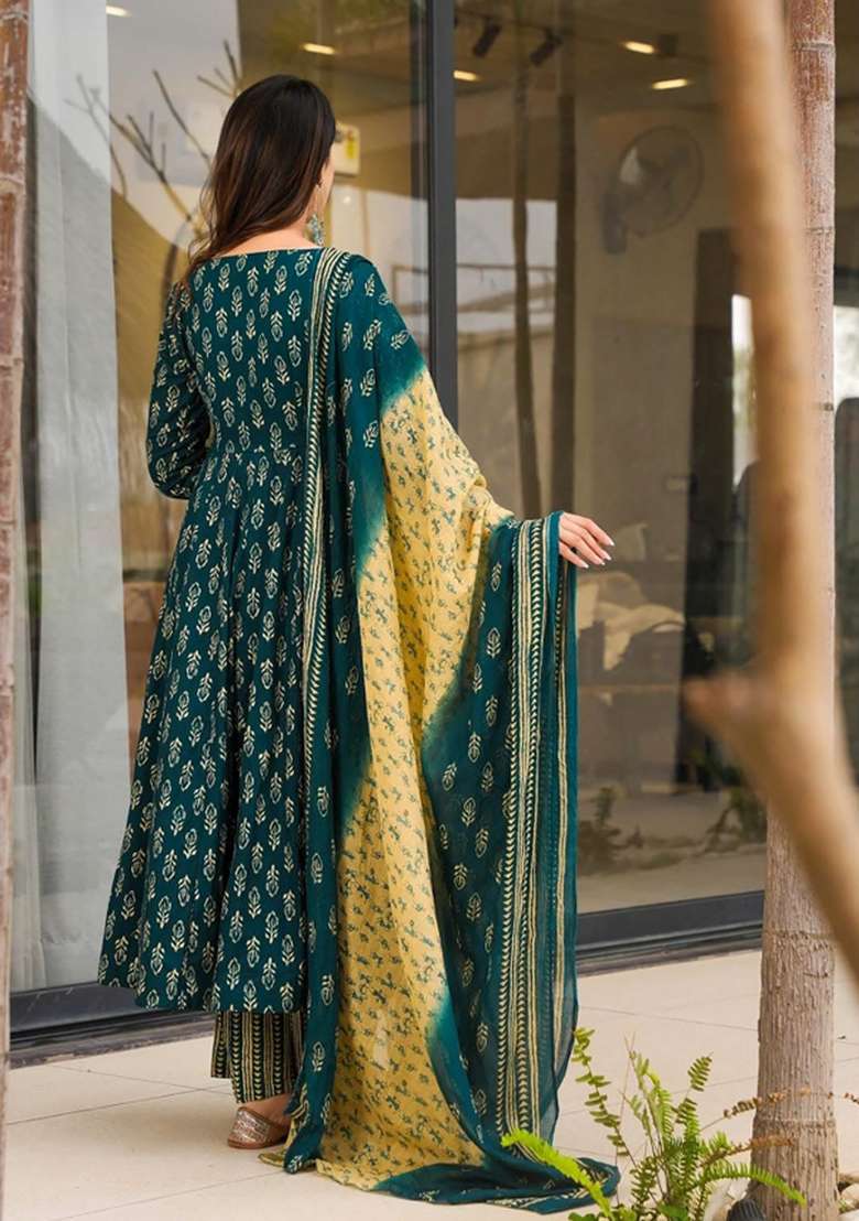 Rama Printed Muslin Kurta Set - Indya