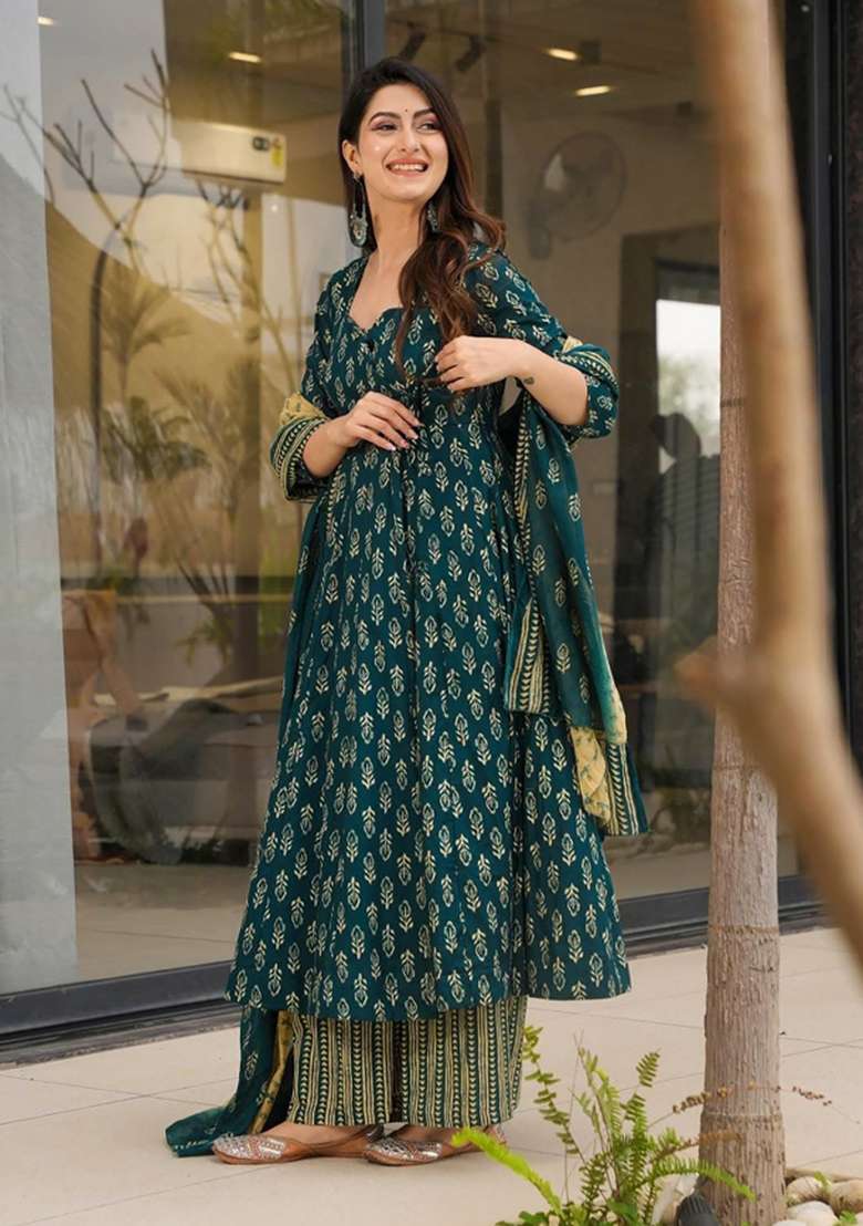 Rama Printed Muslin Kurta Set - Indya