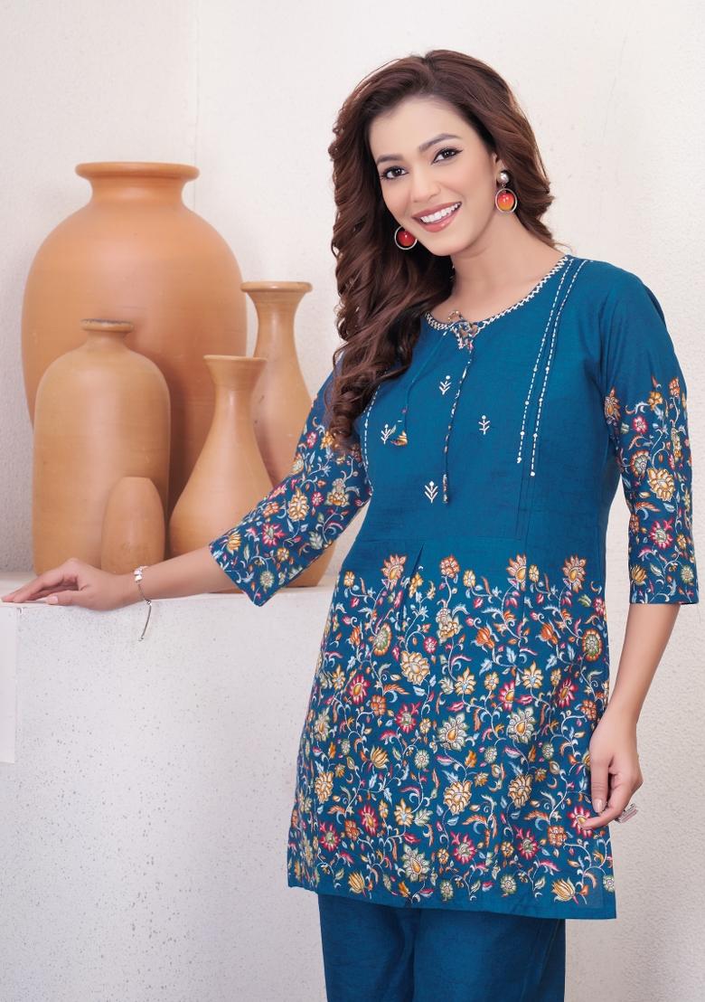 Morpeach Printed Cotton Co Ords Set - Indya
