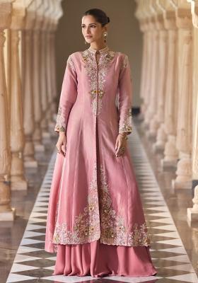Pink Embroidered Silk Salwar Kameez