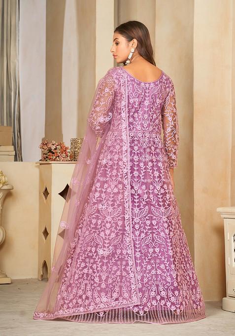 Nawabiyat Purple Festive Kurta Set