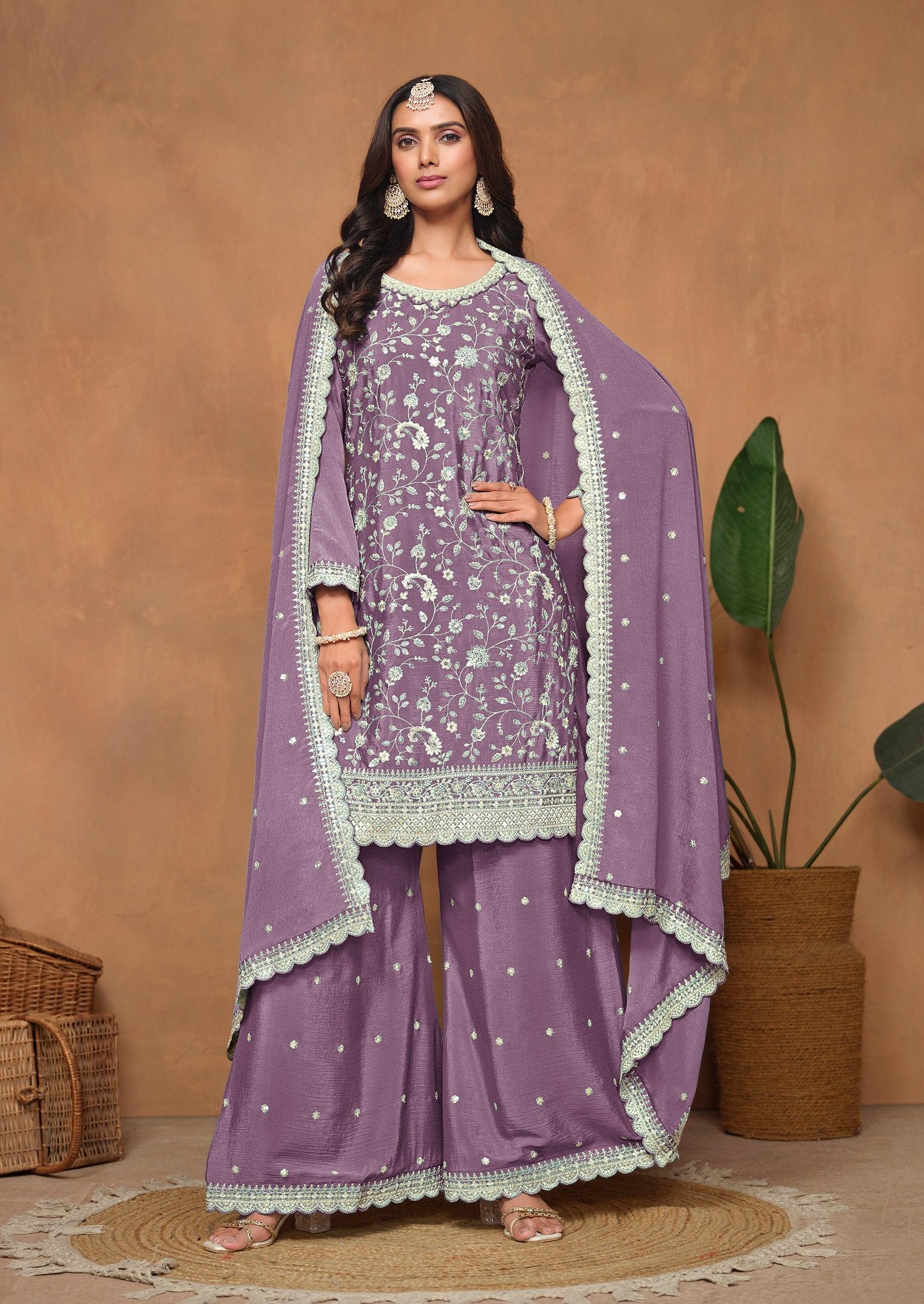 Aqua Blue Embroidered Poly Blend Kurta Set - Indya