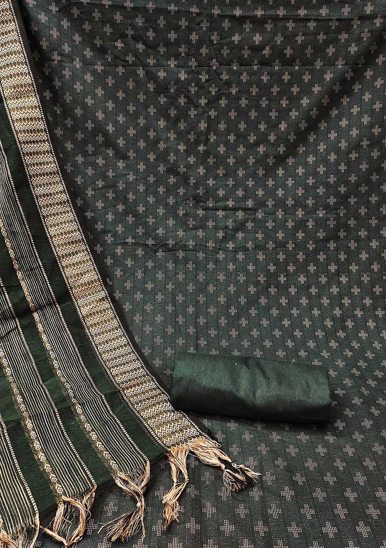 Green Solid Pure Cotton Kurta Set