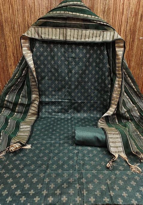 Green Solid Pure Cotton Kurta Set