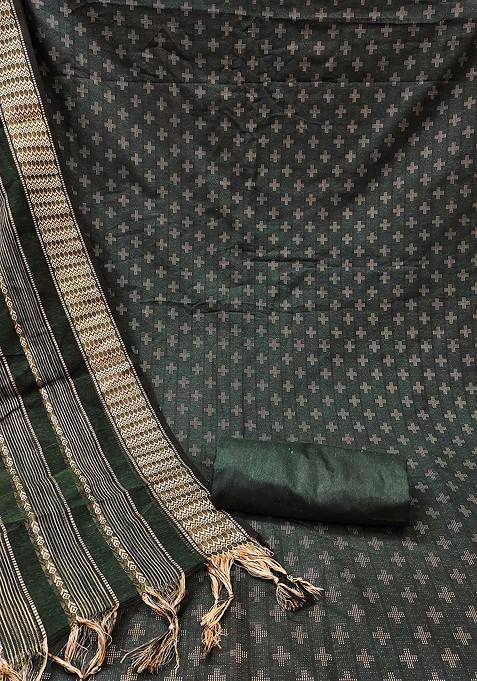 Green Solid Pure Cotton Kurta Set