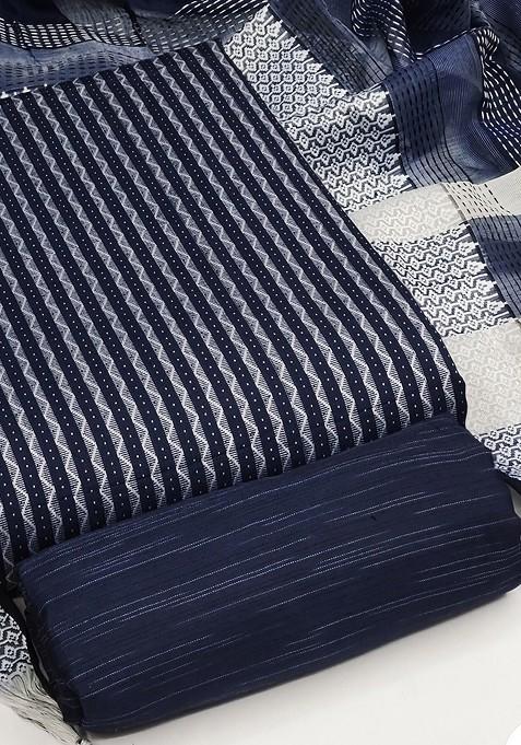 Blue Solid Pure Cotton Kurta Set