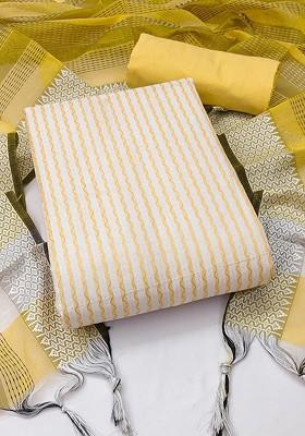 White Solid Pure Cotton Kurta Set