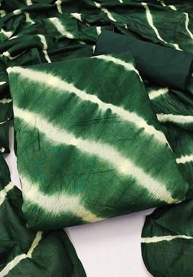 Green Leheriya Print Cotton Kurta Set