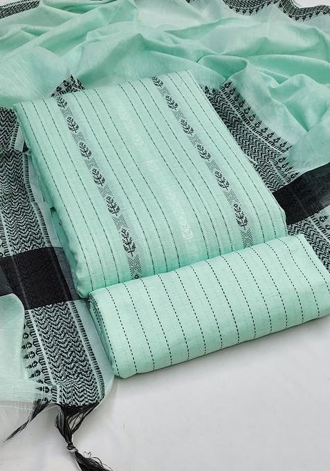 Sea Green Solid Pure Cotton Kurta Set