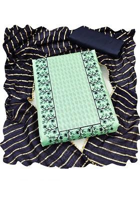 Sea Green Embroidered Pure Silk Kurta Set