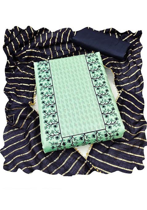 Sea Green Embroidered Pure Silk Kurta Set