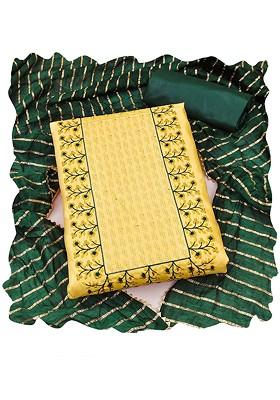 Yellow Embroidered Pure Silk Kurta Set