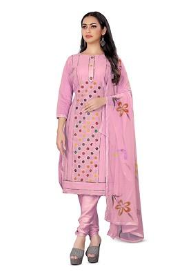 Pink Floral Print Poly Blend Kurta Set