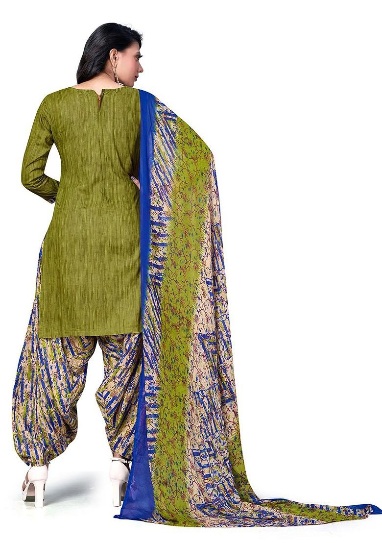 Green Printed Pure Cotton Kurta Set - Indya