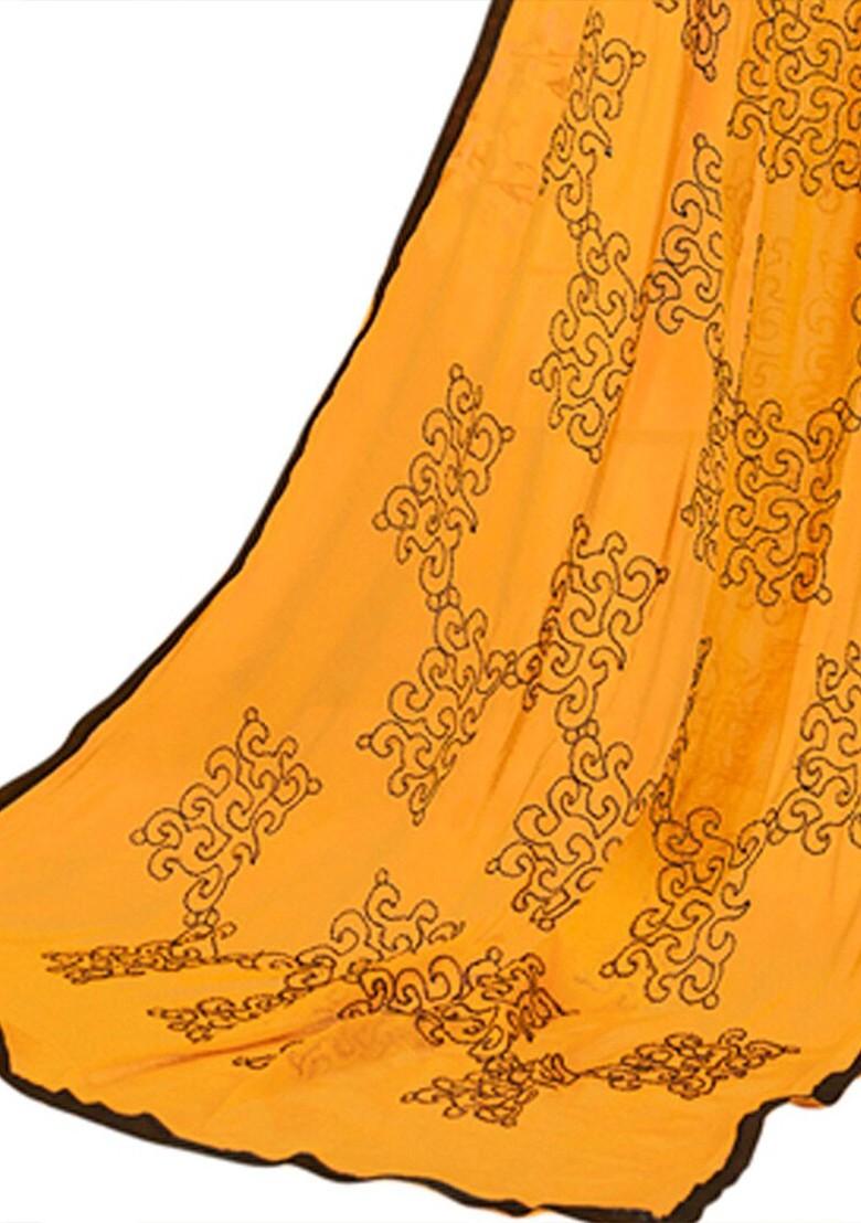 Brown Embroidered Poly Blend Kurta Set - Indya