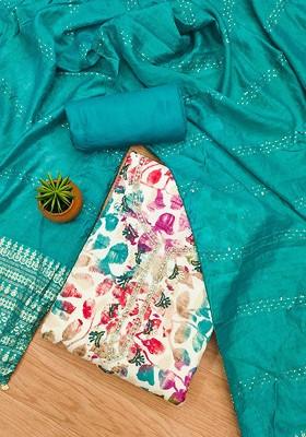 White Embellished Poly Blend Kurta Set