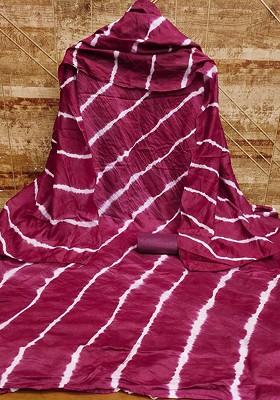 Magenta Solid Cotton Kurta Set