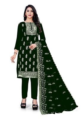 Green Embroidered Organza Kurta Set