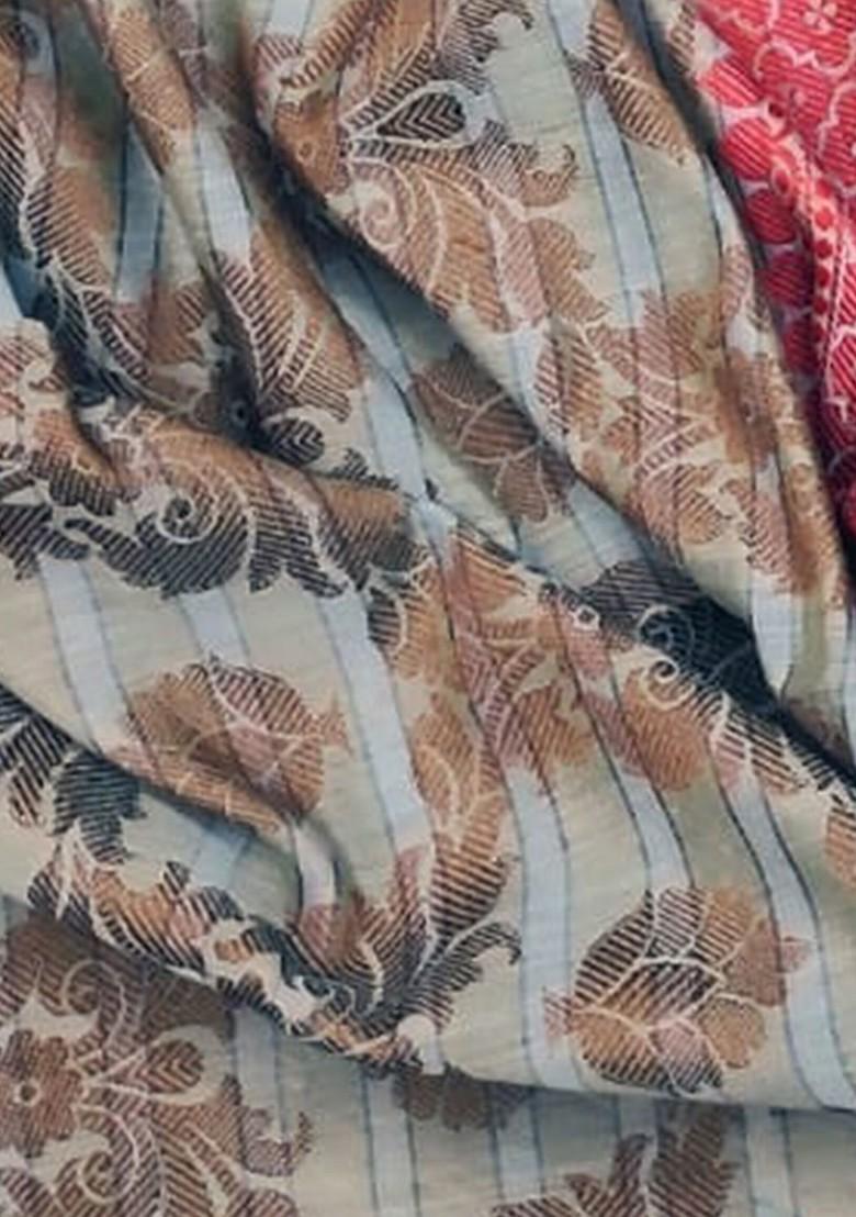 Blue Solid Pure Silk Kurta Set