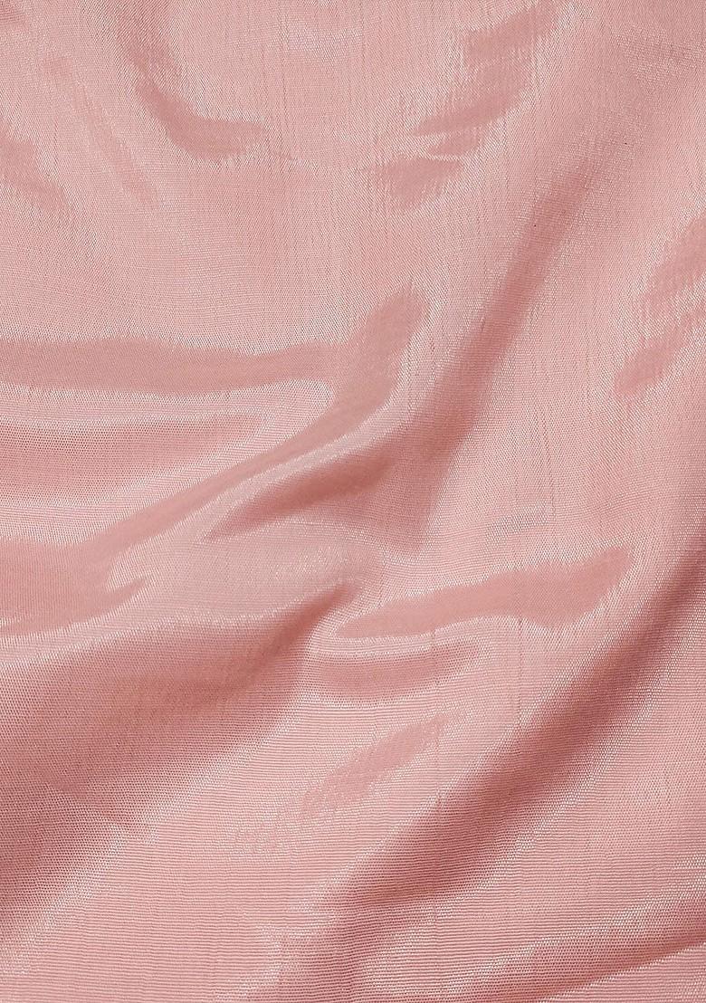 Peach Embroidered Poly Blend Kurta Set - Indya