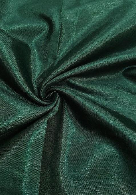 Green Floral Print Poly Blend Kurta Set