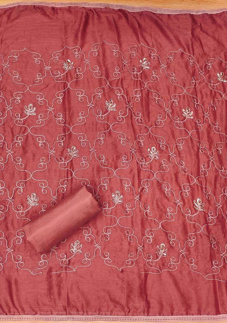 Pink Embroidered Organza Straight Kurta Set - Indya