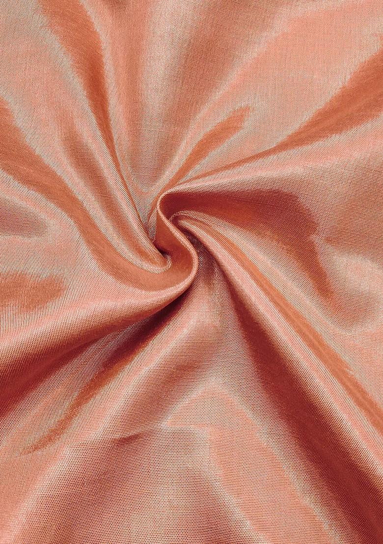 Peach Embroidered Organza Kurta Set - Indya