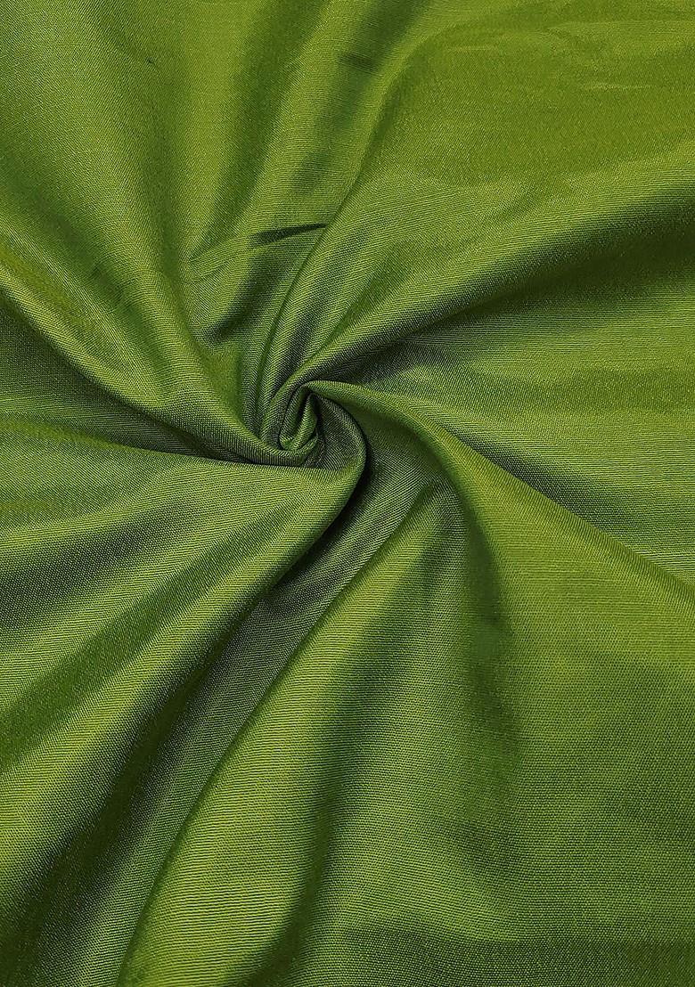 Lime Green Embroidered Poly Blend Kurta Set - Indya