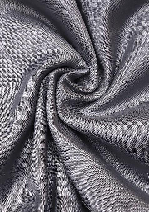 Grey Embroidered Silk Kurta Set