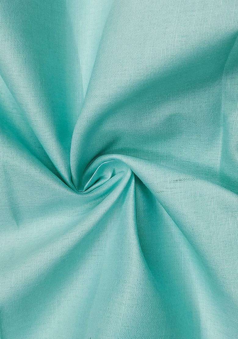 Sea Green Floral Print Organza Straight Kurta Set - Indya
