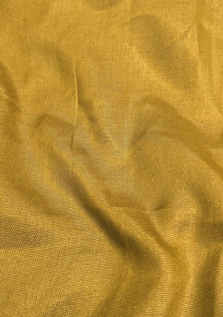 Yellow Embellished Poly Blend Kurta Set