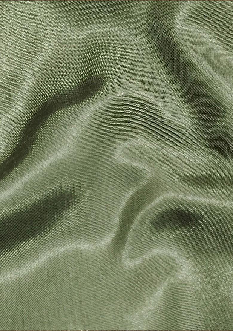 Green Floral Print Poly Blend Kurta Set - Indya