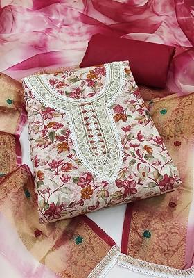 White Embellished Poly Blend Kurta Set