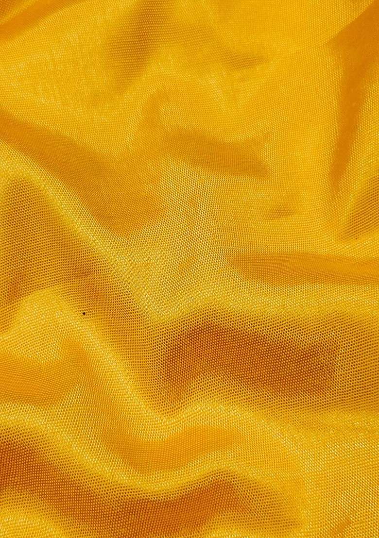 Yellow Embroidered Blended Straight Kurta Set - Indya