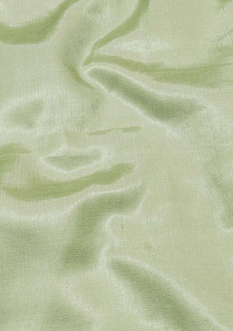 Sea Green Embroidered Organza Straight Kurta Set - Indya
