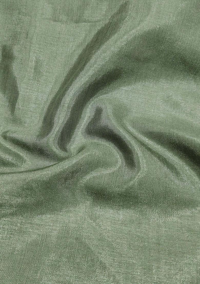 Sea Green Woven Organza Kurta Set