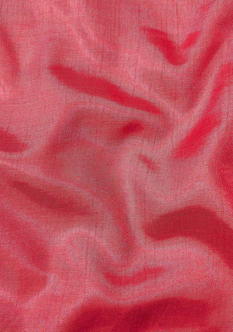 Pink Embroidered Poly Straight Kurta Set - Indya