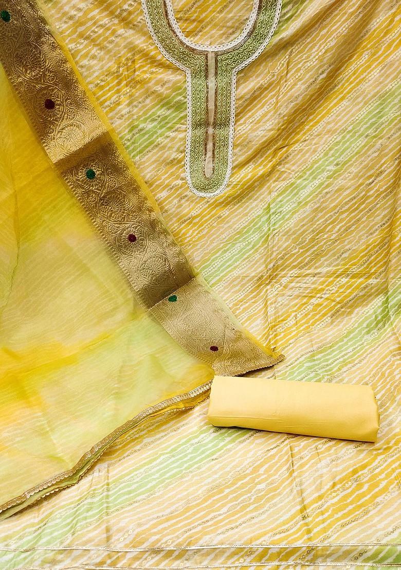 Green Printed Poly Blend Kurta Set - Indya