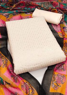 White Embellished Poly Blend Kurta Set