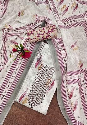 Pink Floral Print Poly Blend Kurta Set