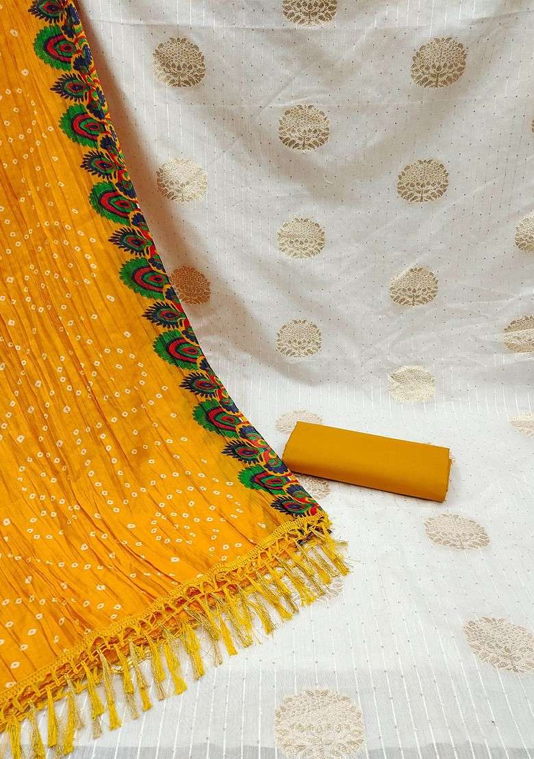 White Embroidered Blended Straight Kurta Set - Indya