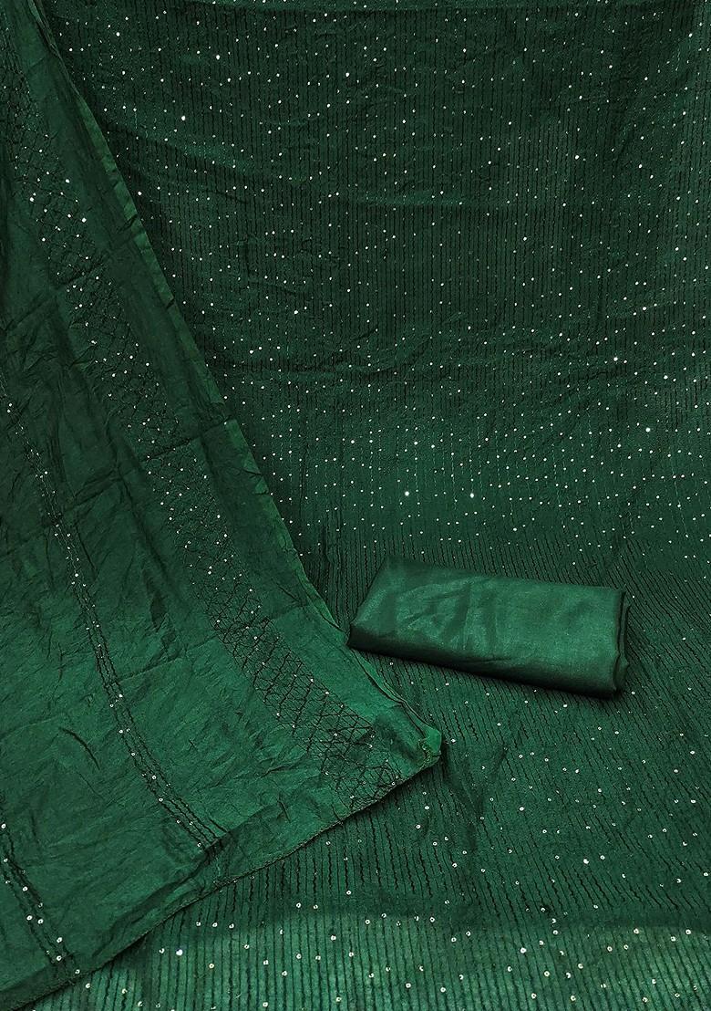 Green Embellished Poly Blend Kurta Set - Indya