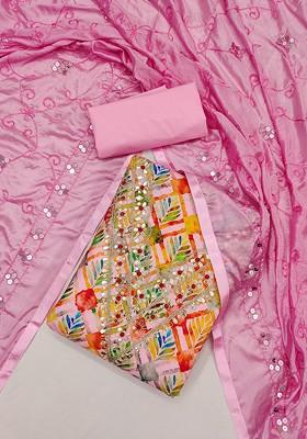 Yellow Floral Print Poly Blend Kurta Set