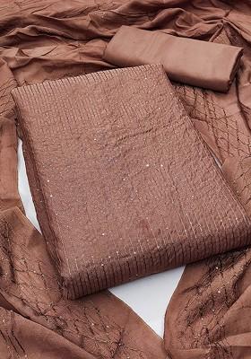 Purple Embellished Poly Blend Kurta Set