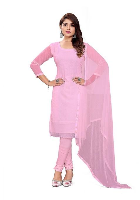 Pink Embroidered Silk Georgette Kurta Set