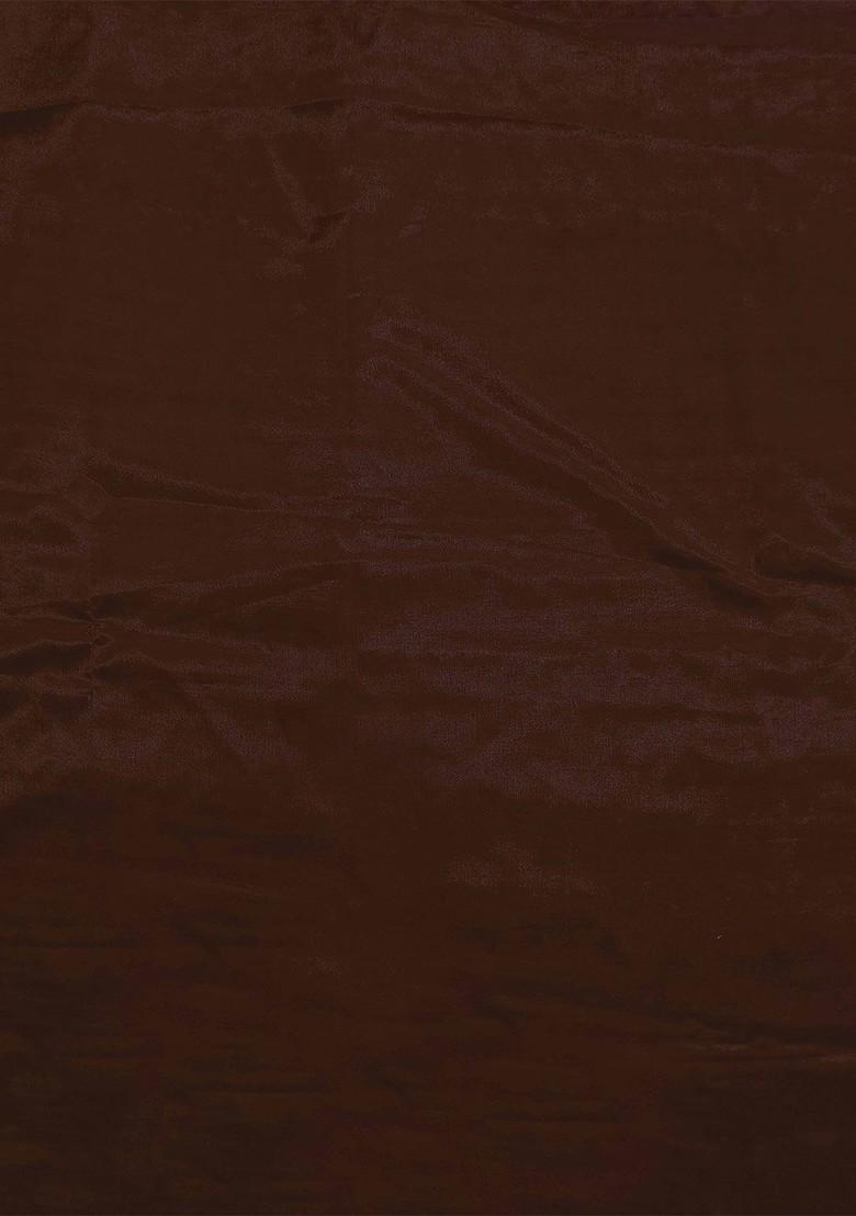 Brown Embroidered Cotton Kurta Set - Indya