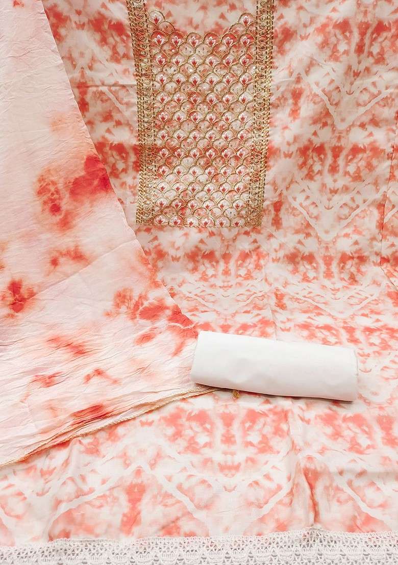 White Printed Blended Straight Kurta Set - Indya